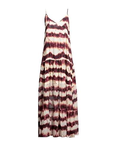 Deep purple Plain weave Long dress