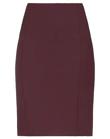Deep purple Plain weave Midi skirt
