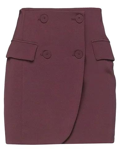 Deep purple Plain weave Mini skirt