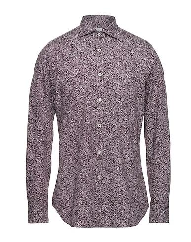 Deep purple Plain weave Patterned shirt