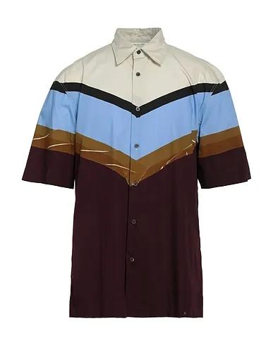 Deep purple Plain weave Patterned shirt