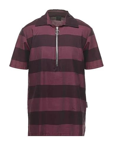 Deep purple Plain weave Polo shirt