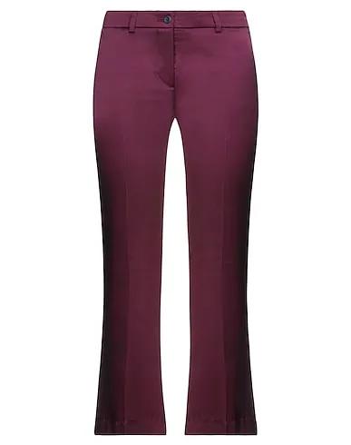 Deep purple Satin Casual pants
