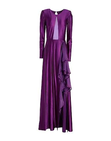 Deep purple Satin Long dress