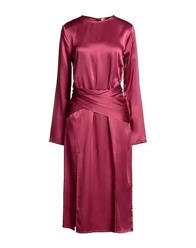 Deep purple Satin Midi dress