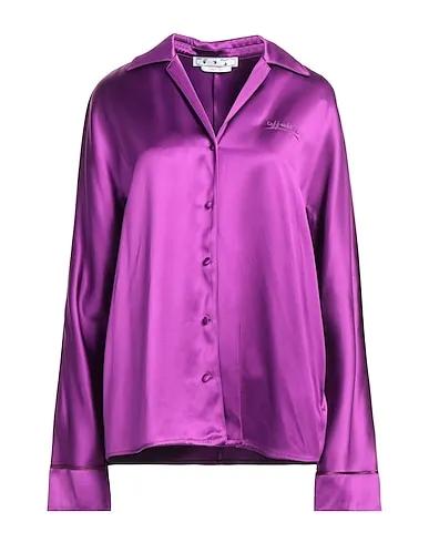 Deep purple Satin Solid color shirts & blouses