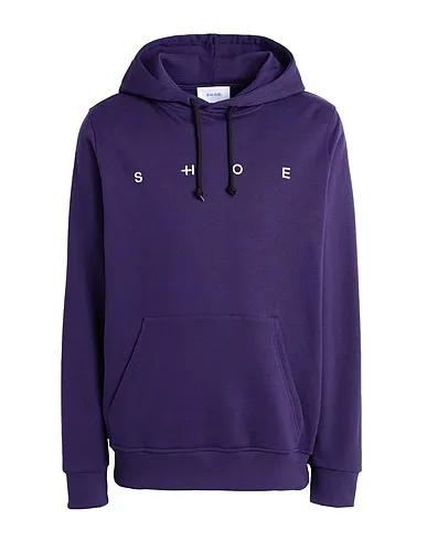Deep purple Sweatshirt Hooded sweatshirt