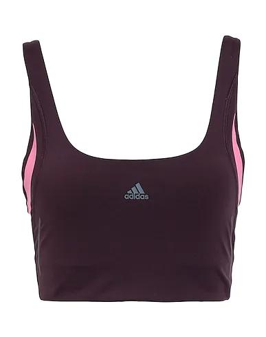 Deep purple Synthetic fabric Crop top PWI L MS HIIT
