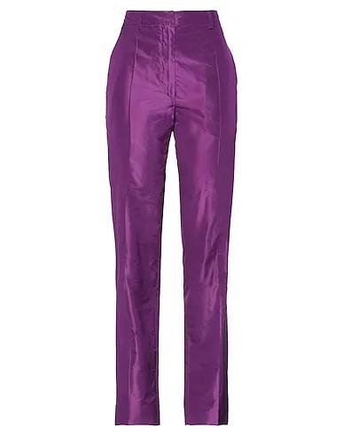 Deep purple Taffeta Casual pants