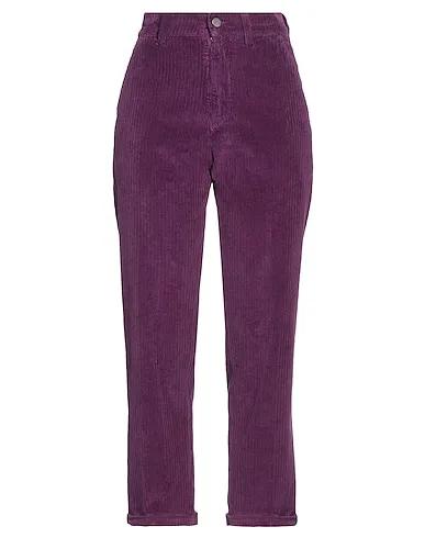 Deep purple Velvet Casual pants