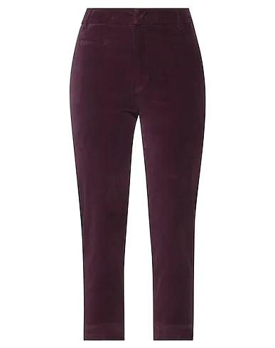 Deep purple Velvet Cropped pants & culottes