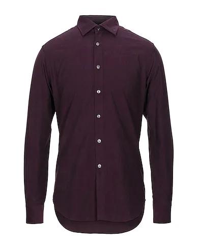 Deep purple Velvet Solid color shirt