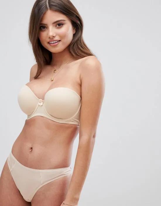 Definitions strapless bra in oatmeal