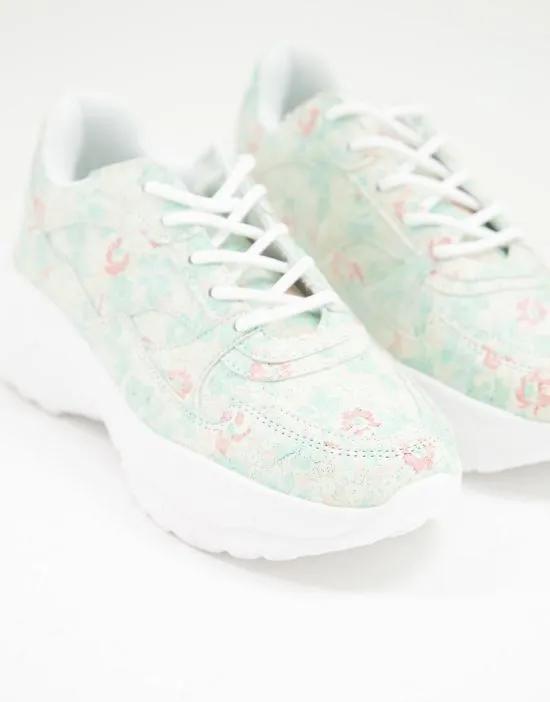 Degree chunky sneakers in floral