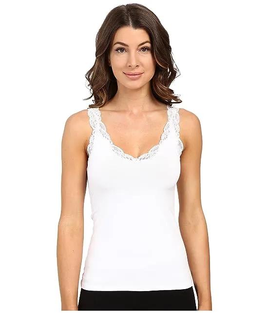 Delicious with Lace Deep V Tank Top