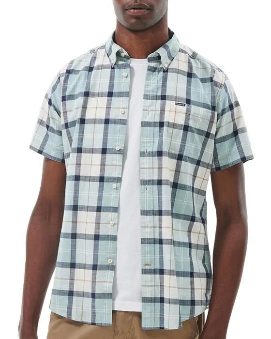 Delton Short Sleeve Button Front Printed Shirt