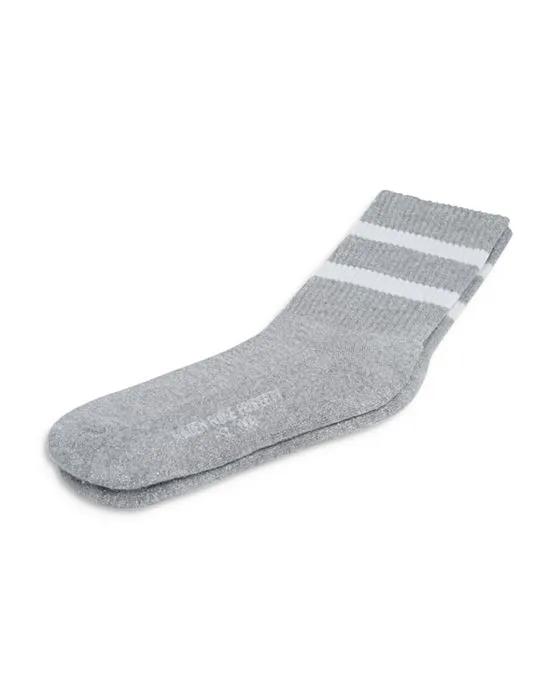 Deluxe Brand Striped Crew Socks