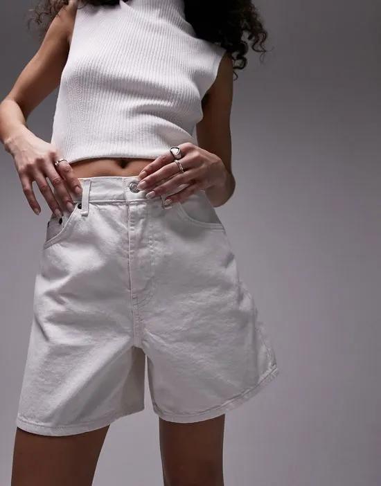 denim Editor shorts in white