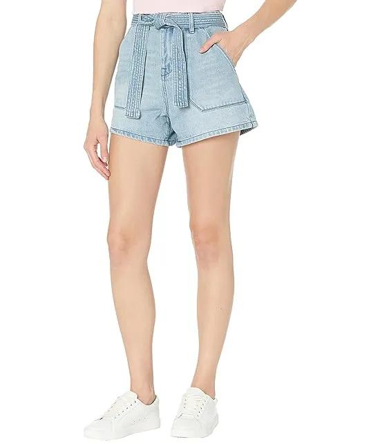 Denim High-Rise Shorts with Self Belt in Must Be The Place