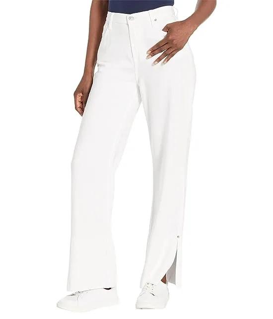Denim Lustre Trousers in Brilliant White