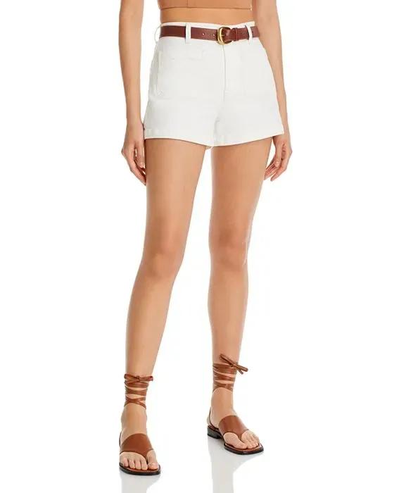 Denim Shorts in Tile White