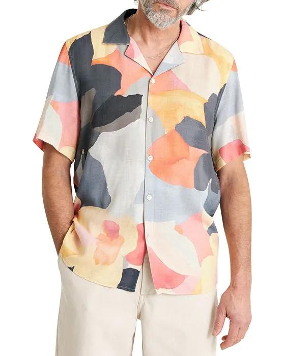 Didcot Floral Print Regular Fit Button Down Camp Shirt