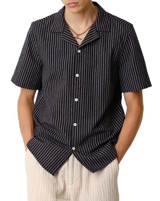Didcot Striped Short Sleeve Button Front Camp Shirt