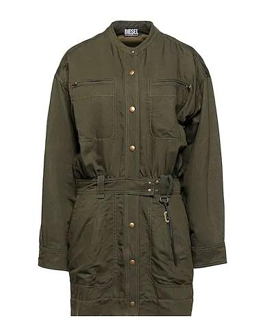 Military green Cotton twill Short dress