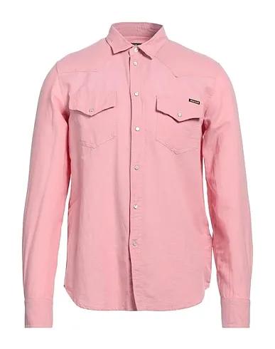 DIESEL | Pink Men‘s Solid Color Shirt