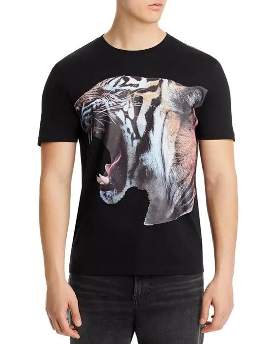 Digre Short Sleeve Crewneck Tiger Graphic Tee