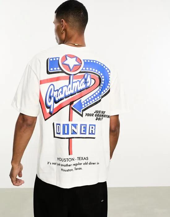 diner T-shirt in white