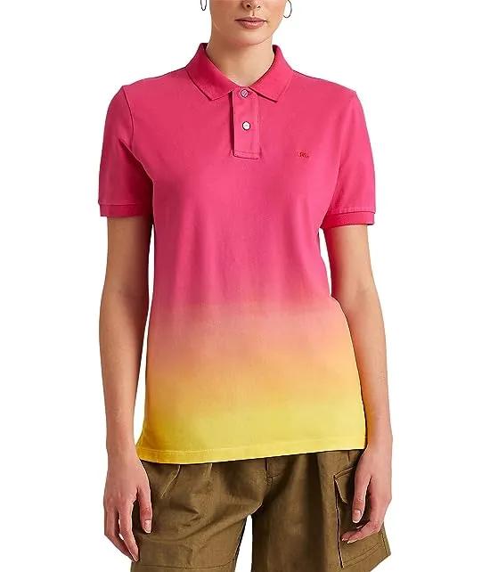 Dip-Dyed Piqué Polo Shirt