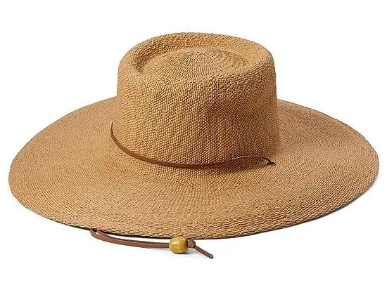 Dipped Top Wide Brim Straw Hat