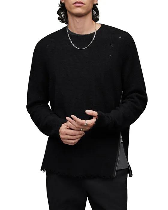 Disorder Relaxed Fit Side Zip Long Sleeve Sweater