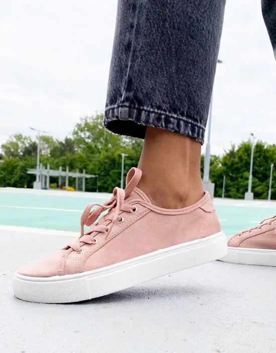Dizzy lace up sneakers in warm beige
