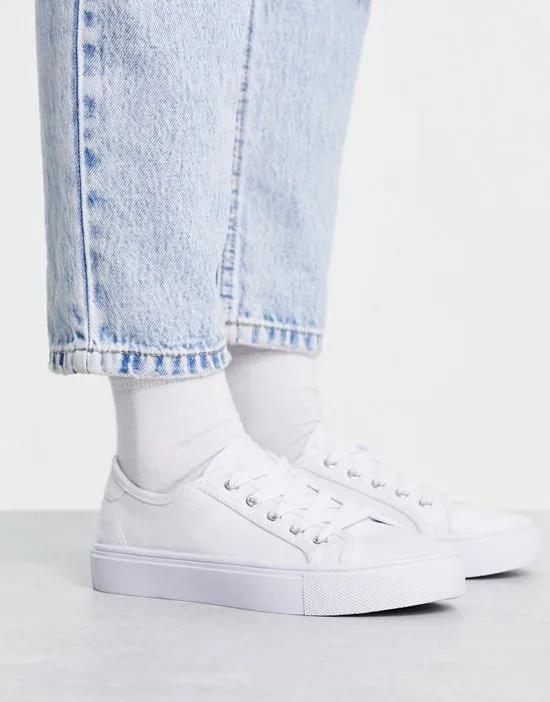 Dizzy lace up sneakers in white