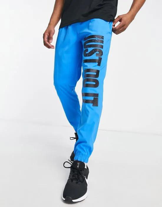 DNA woven sweatpants in blue