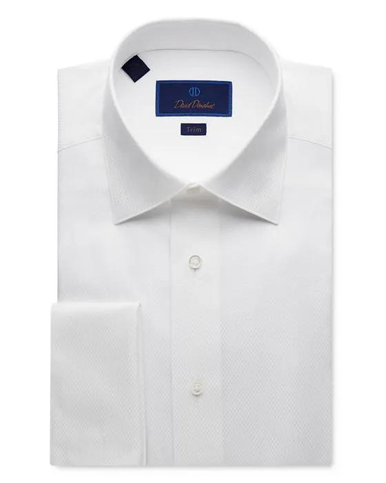 Dobby Weave French Cuff Trim Fit Formal Shirt