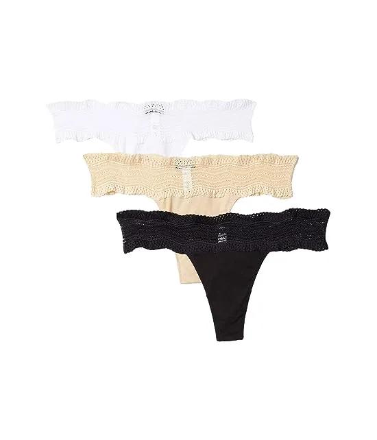 Dolce Cotton 3-Pack Thong
