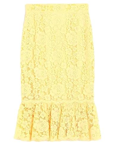 DOLCE & GABBANA | Light yellow Women‘s Midi Skirt