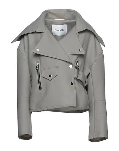 Dove grey Baize Double breasted pea coat