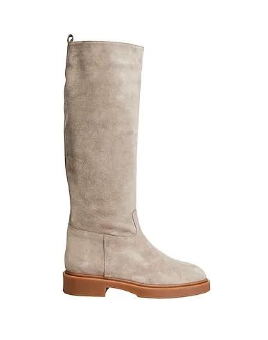 Dove grey Boots LEATHER ALMOND-TOE HIGH BOOT