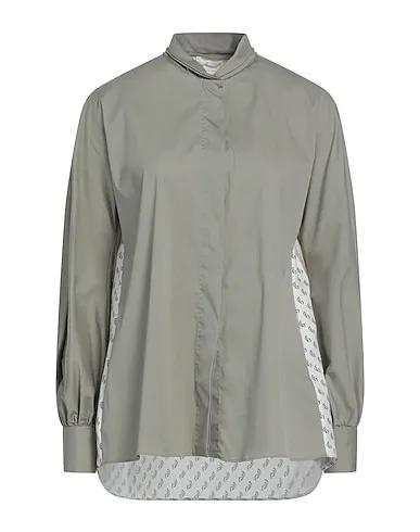 Dove grey Cotton twill Patterned shirts & blouses