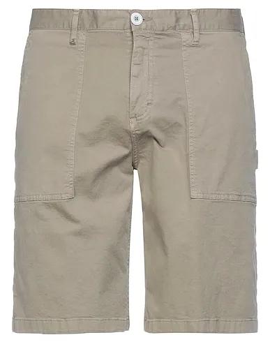 Dove grey Cotton twill Shorts & Bermuda
