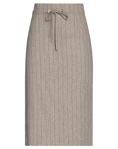 Dove grey Flannel Midi skirt