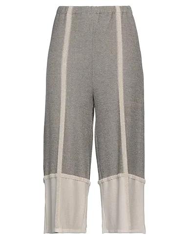 Dove grey Knitted Cropped pants & culottes