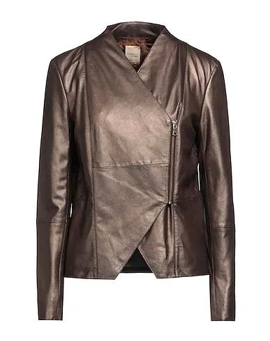 Dove grey Leather Jacket