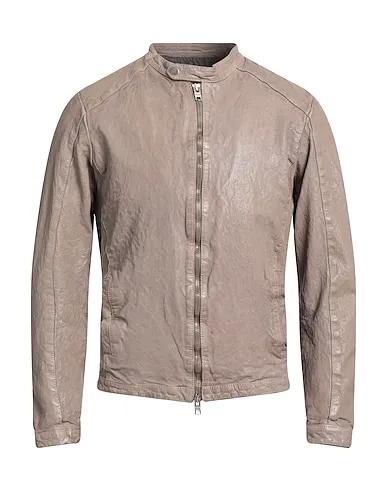 Dove grey Leather Jacket