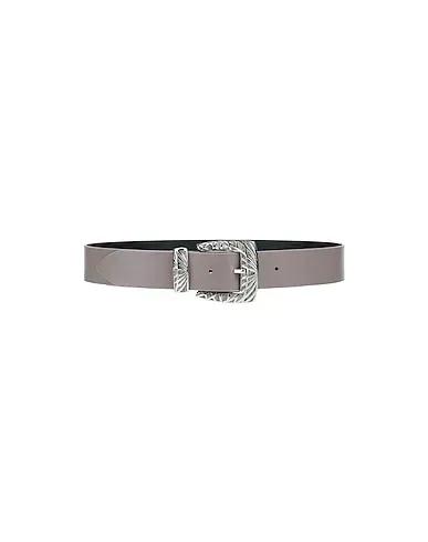 Dove grey Leather Regular belt