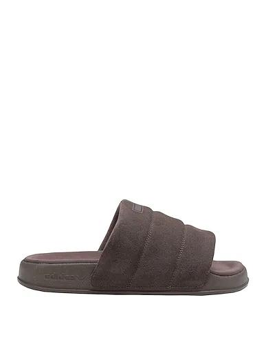 Dove grey Leather Sandals ADILETTE ESSENTIAL W